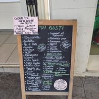 Menu at Cremeria in Cattolica