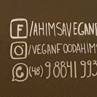 Contact info at Ahimsa Burgers in Florianopolis