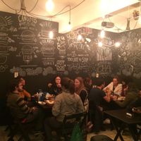 The space is small, but they are about to expand it very soon. at Ahimsa Burgers in Florianopolis