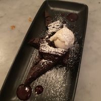 Brownie with ice cream   at LOV - McGill in Montreal