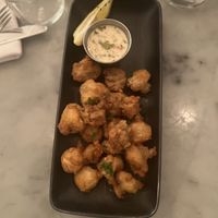 Calmar/dumpling mix (not on the menu)  at LOV - McGill in Montreal