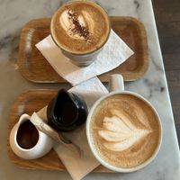 cappuccino and latte   at LOV - McGill in Montreal