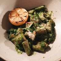 Sweet potato gnocchi w/ pesto at LOV - McGill in Montreal