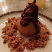 Poached pear at LOV - McGill in Montreal
