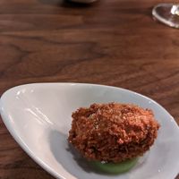 Cauliflower tots course. They said it was to compete with Planta nearby.   at Avelo in Toronto