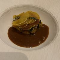 3rd course, kabocha, delicata and kale  at Avelo in Toronto