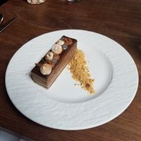 Dessert, almond, chocolate, coffee at Avelo in Toronto