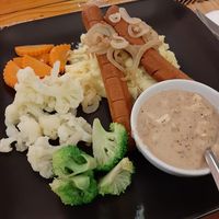 Bangers and Mash  at Vegan Heaven in Chiang Mai