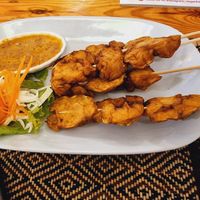 Mushroom skewers at Vegan Heaven in Chiang Mai