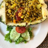 Pineapples rice at Vegan Heaven in Chiang Mai