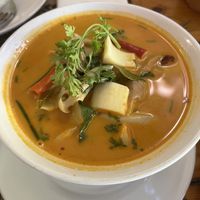 Tom Yum Soup at Vegan Heaven in Chiang Mai