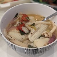 Tom Yum soup at Vegan Heaven in Chiang Mai