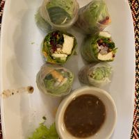 Spring rolls!  at Vegan Heaven in Chiang Mai