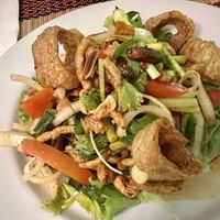 Yum 3 Krob ยำสามกรอบ (vegan heaven salad )  at Vegan Heaven in Chiang Mai