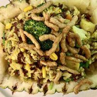 Pineapple fried rice   at Vegan Heaven in Chiang Mai