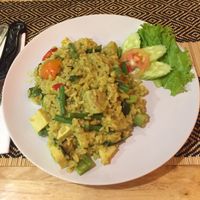 Thai green curry  at Vegan Heaven in Chiang Mai