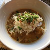 vegan kaosoi curry noodles at Vegan Heaven in Chiang Mai