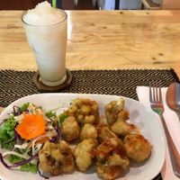 spicy cauliflower   at Vegan Heaven in Chiang Mai