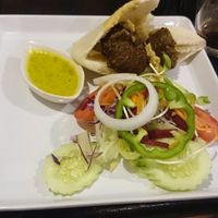 Falafel and pitta bread  at Vegan Heaven in Chiang Mai