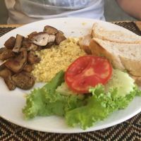 Egg with Mushrooms at Vegan Heaven in Chiang Mai