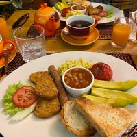 Cooked breakfast at Vegan Heaven in Chiang Mai