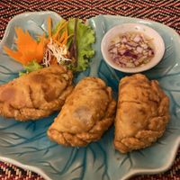 Samosas  at Vegan Heaven in Chiang Mai