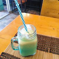 Avocado coconut milk shake at Vegan Heaven in Chiang Mai