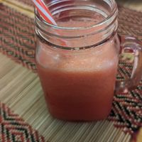 Watermelon smoothie at Vegan Heaven in Chiang Mai