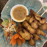 Mushroom satay  at Vegan Heaven in Chiang Mai