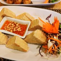 Deep fried tofu at Vegan Heaven in Chiang Mai