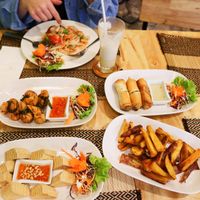 Everything we ordered! Everything was really good. at Vegan Heaven in Chiang Mai