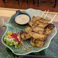 Mushroom Satay at Vegan Heaven in Chiang Mai