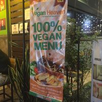 Main entrance banner at Vegan Heaven in Chiang Mai