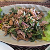 Crispy Chicken Salad at Vegan Heaven in Chiang Mai