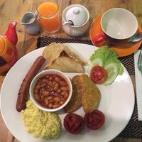 Big Breakfast Set C, for 150 baht - great “eggs" at Vegan Heaven in Chiang Mai