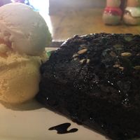 60 baht brownie, 30 baht ice cream at Vegan Heaven in Chiang Mai
