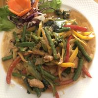 Thai Spicy. Delicious 😍 at Vegan Heaven in Chiang Mai