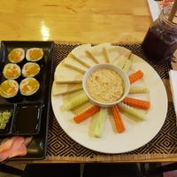Pitta & Hummus.. Sushi with Pumpkin at Vegan Heaven in Chiang Mai