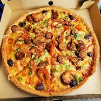 Vegan "Mischief" (minus the chick'n nuggs) at Hell Pizza in Taupo