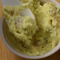 Lemon chia seed ice cream, has lemon olive oil cake pieces inside at Frankie & Jo's - Capitol Hill in Seattle