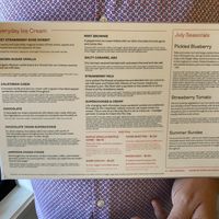Menu  at Frankie & Jo's - Capitol Hill in Seattle