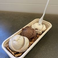 Brown sugar vanilla, chocolate tahini super cookie, and mint brownie   at Frankie & Jo's - Capitol Hill in Seattle