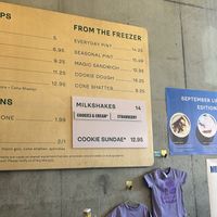 Menu on 9/5/26   at Frankie & Jo's - Capitol Hill in Seattle