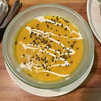 Pumpkin soup  at Sayuri Healing Food in Ubud