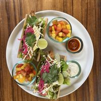 Great banana flower taco! (Though for me personally it was too fried and wrap too many ingredients in, but flavour was REALLY good 😋)  at Sayuri Healing Food in Ubud