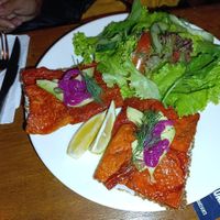 Gravlax Papaya Salmon Open Faced Sandwich at Sayuri Healing Food in Ubud
