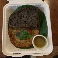 Vegan Omelette with toast  at Sayuri Healing Food in Ubud