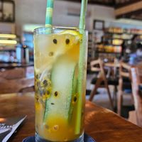Passion fruit mocktail at Sayuri Healing Food in Ubud