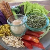 The best marinated tempeh I’ve ever had and the Gomashio seasoning … wow. 10/10 for freshness of the veges, taste and portion size.   at Sayuri Healing Food in Ubud