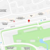 red cross is where the restaurant actually is at Cun Cao Xin Yi Zu Mu Vegetarian in Shanghai